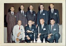 Nine new flight personnel selected by Manned Spacecraft Center, National Aeronautics and Space Administration, in Houston on September 17, 1962. Photo credit: NASA