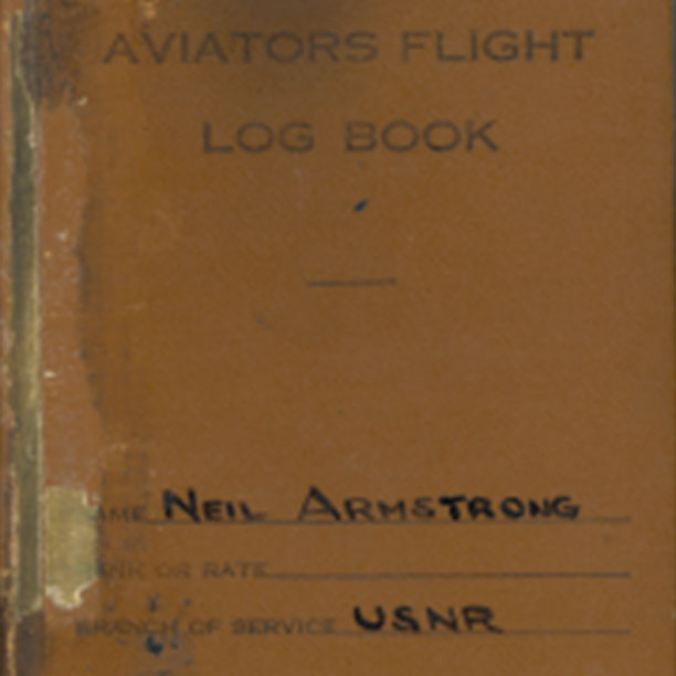 Neil Armstrong's Aviators Flight Log Book, USNR, 1949