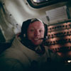 Neil Armstong wearing his spacesuit, still on the moon after the moonwalk. Photo/courtesy of NASA
