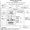 U.S. Customs Declaration form signed by Armstrong and Crew. Image credit: NASA