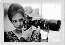 Gina Lollobrigida as a photographer, a few years earlier than when she came looking for Armstrong at UC. Image credit: UC Magazine
