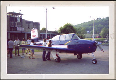 Professor Armstrong and the Flight Test Engineering II Class Spring 1977 at Lunken Airport.