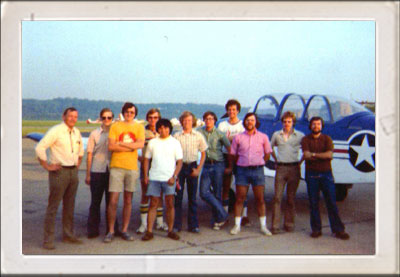 Professor Armstrong and the Flight Test Engineering II Class. May, 1977.