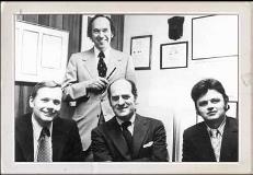 The HARP group (Neil Armstrong, Henry Heimlich, Edward Patrick, and George Rieveschl). Photo courtesy of Kevin Grace, Head and University Archivist, UC Archives and Rare Books Library