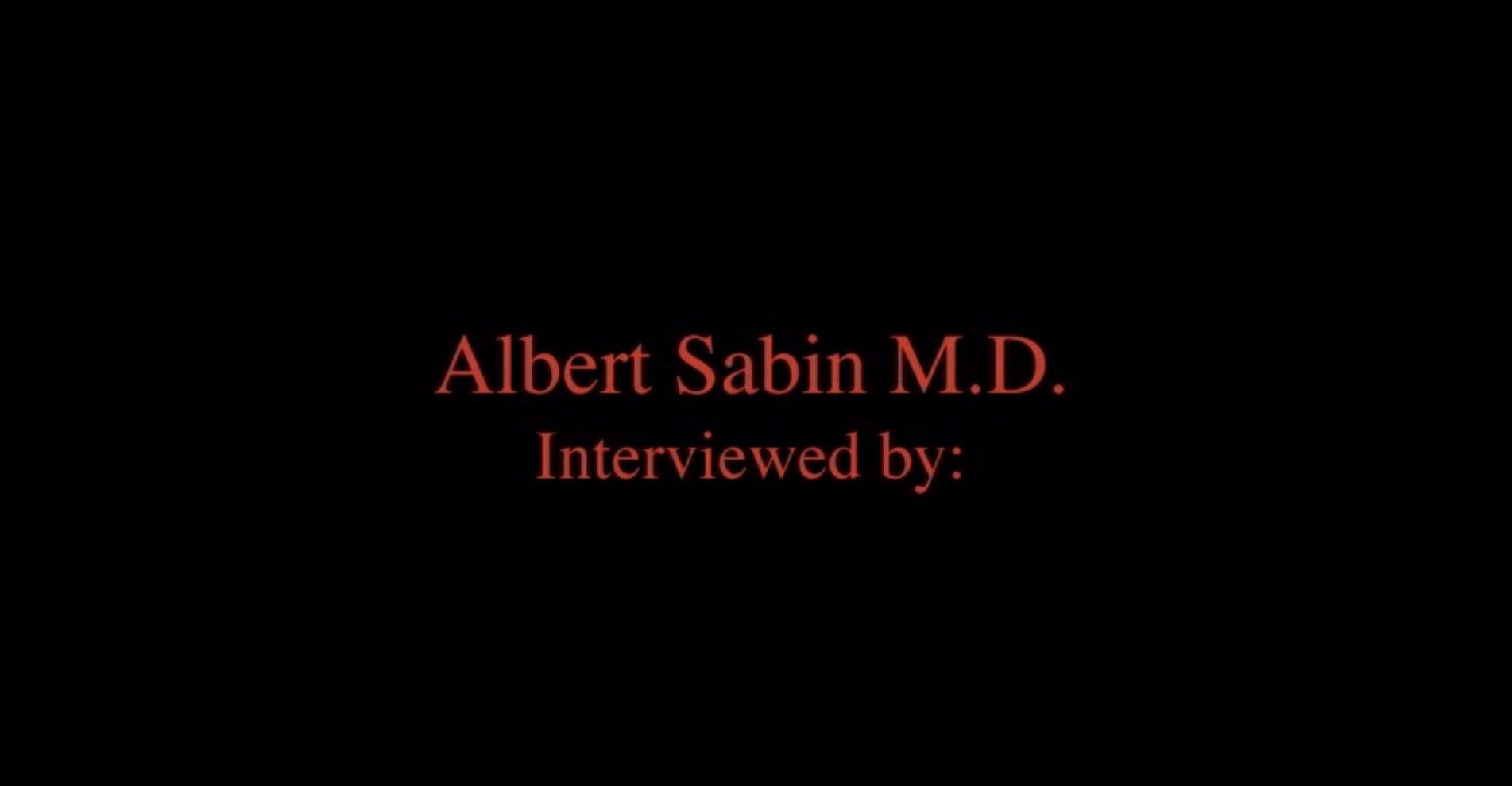 Sabin Oral History